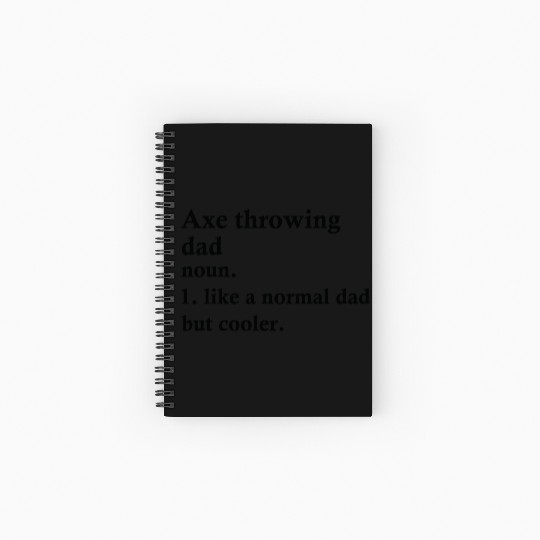 Axe Throwing Dad Funny Sport Definition Spiral Notebooks   Ruled Line