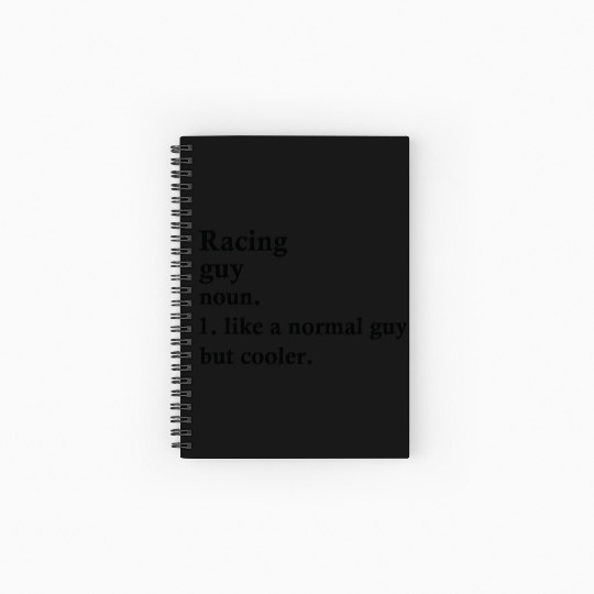 Racing Guy Funny Racer Definition Spiral Notebooks   Ruled Line