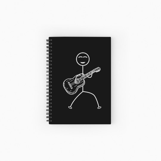 Guitar Player Stick Figure Funny Stick Figure Guit Spiral Notebooks   Ruled Line