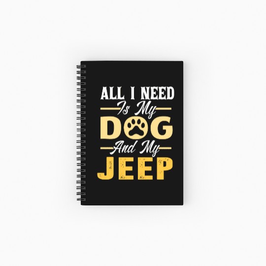 Dog Jeep Lover- For Men- For Women Spiral Notebooks   Ruled Line