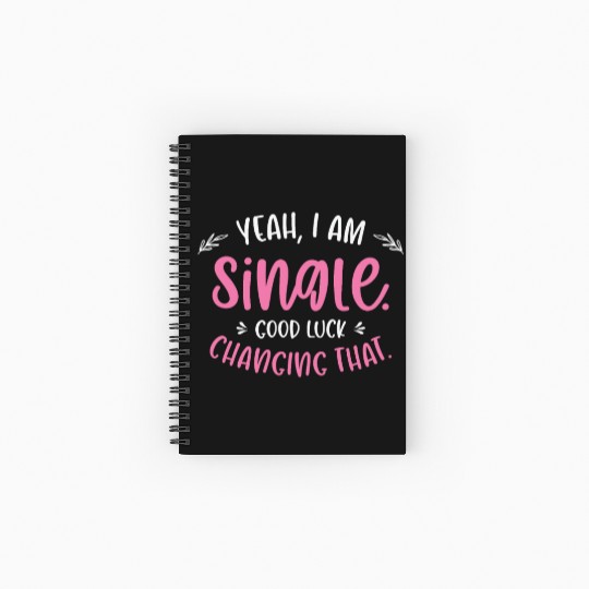 Single Relationship Independent Typography Single Spiral Notebooks   Ruled Line