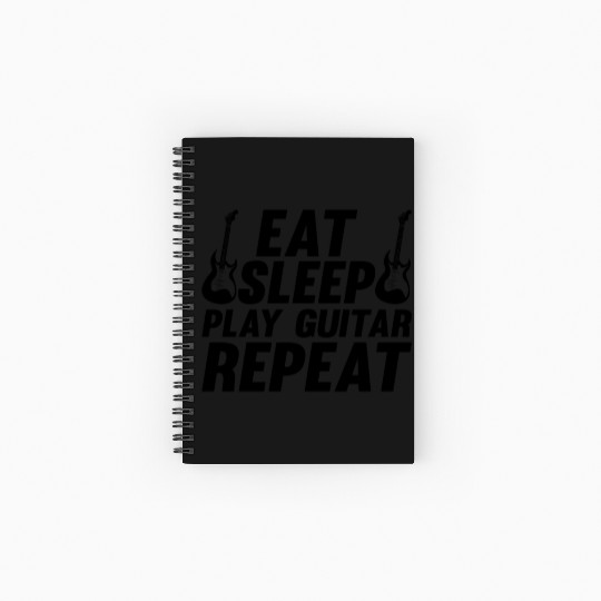 Eat Sleep Play Guitar Repeat - Bass Guitarist Guit Spiral Notebooks   Ruled Line