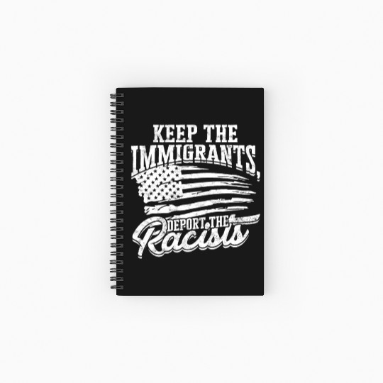 US Immigrant Indigenous USA Immigrants america Spiral Notebooks   Ruled Line
