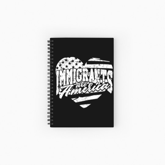 US Immigrant Indigenous USA Immigrants america Spiral Notebooks   Ruled Line