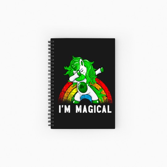 Im Magical Irish Dabbing Unicorn Toddler St Patric Spiral Notebooks   Ruled Line