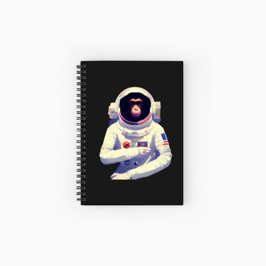 Astronaut Ape Space Spiral Notebooks   Ruled Line