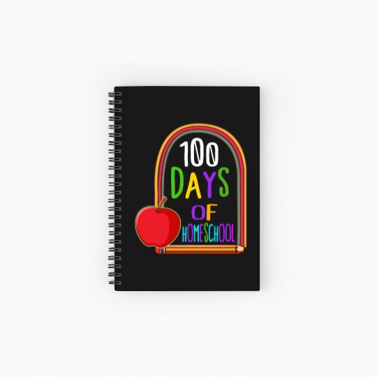 School Spiral Notebooks   Ruled Line, 100 Days Of Homeschool Spiral Notebooks   Ruled Line,