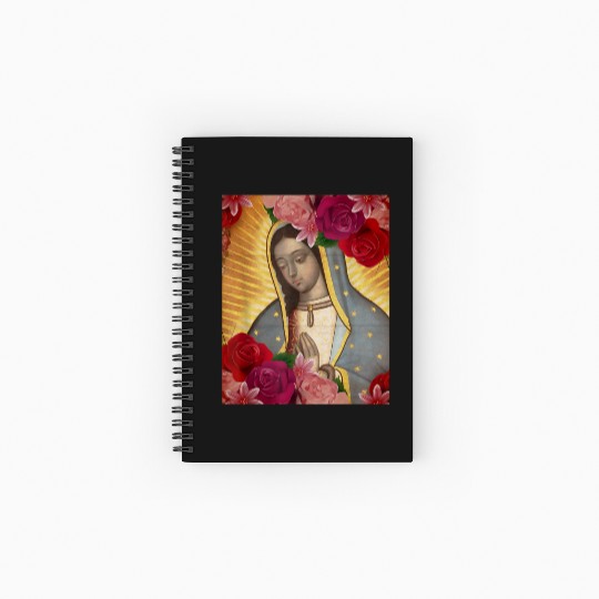 Our Lady of Guadalupe Rose Mexican Catholic Juan D Spiral Notebooks   Ruled Line