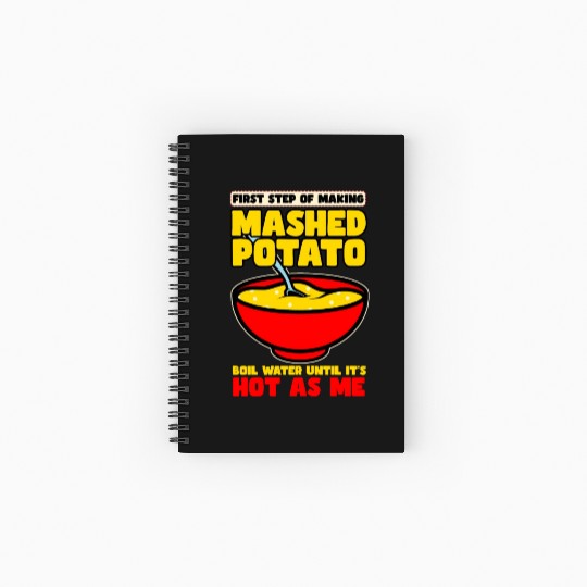 First Step Of Making Mashed Potatoes Spiral Notebooks   Ruled Line