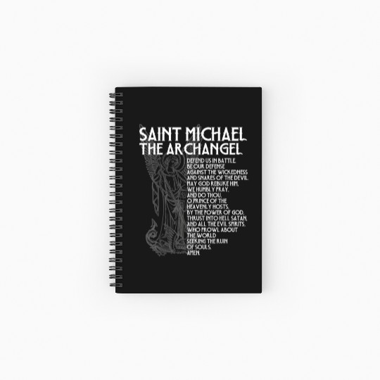 Saint Michael the Archangel Prayer Catholic Tradit Spiral Notebooks   Ruled Line