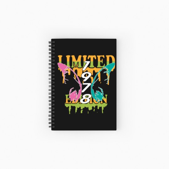 1978 Born Limited Edition Butterfly Gift Spiral Notebooks   Ruled Line