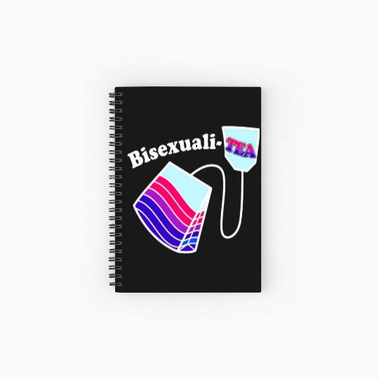 Bisexualitea Funny Bisexual Tea Bag Bi Pride Color Spiral Notebooks   Ruled Line