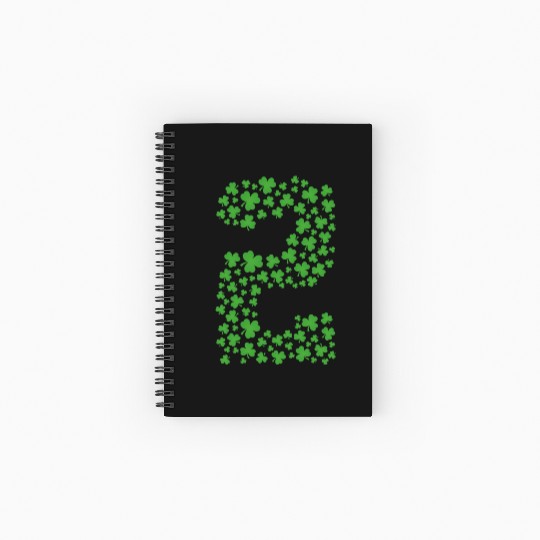 Green Shamrocks St Patrick Day 2 Year old Toddler Spiral Notebooks   Ruled Line