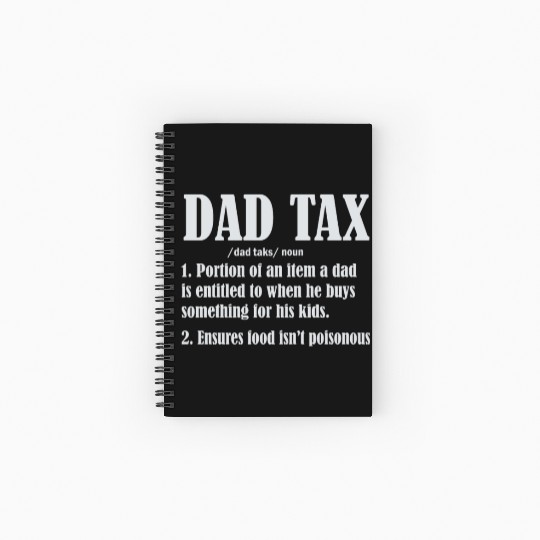Vintage Dad Tax Definition Men Funny Father's Day Spiral Notebooks   Ruled Line