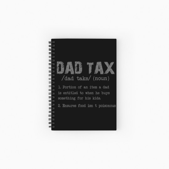 Vintage Dad Tax Definition Men Funny Father's Day Spiral Notebooks   Ruled Line