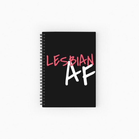 Lesbian AF LGBT Graffiti Pride Month Spiral Notebooks   Ruled Line