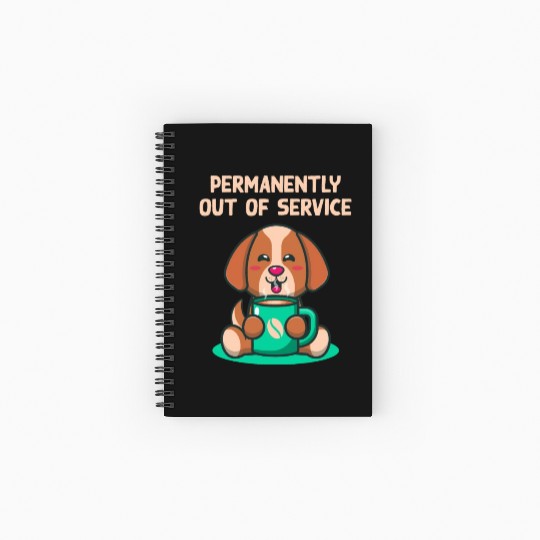 Permanently Out of Service Introvert Nerd Antisoci Spiral Notebooks   Ruled Line
