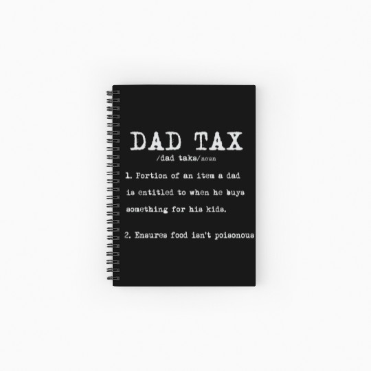 Vintage Dad Tax Definition Men Funny Father's Day Spiral Notebooks   Ruled Line