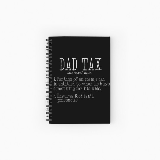 Vintage Dad Tax Definition Men Funny Father's Day Spiral Notebooks   Ruled Line