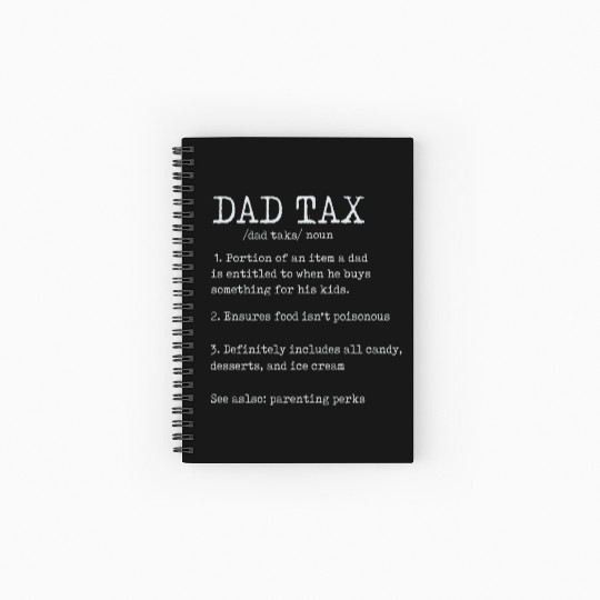 Vintage Dad Tax Definition Men Funny Father's Day Spiral Notebooks   Ruled Line