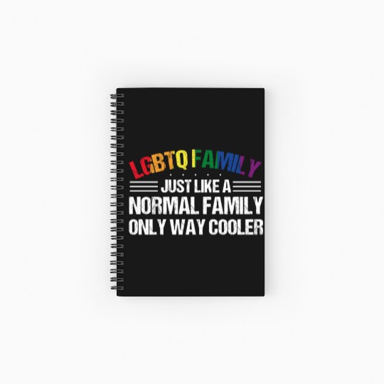 LGBTQ Family Gay Pride Month Rainbow Spiral Notebooks   Ruled Line