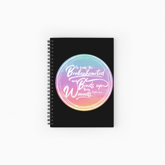 Biebelverse Psalm 147 3 Spiral Notebooks   Ruled Line