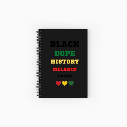 Black and Proud Spiral Notebooks   Ruled Line