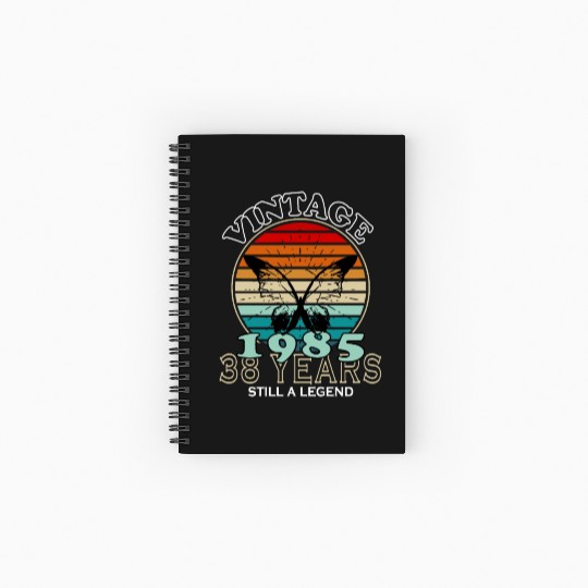 Retro Birthday Year Vintage 1985 Spiral Notebooks   Ruled Line