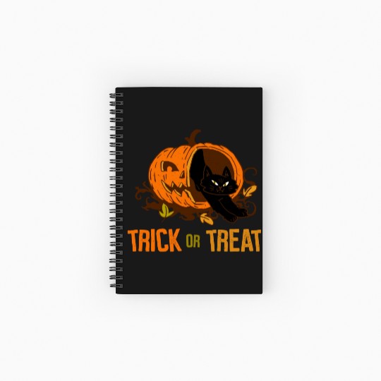 Cats trick or treat - Halloween Spiral Notebooks   Ruled Line