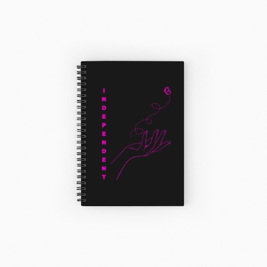 Strong and Independent woman Spiral Notebooks   Ruled Line