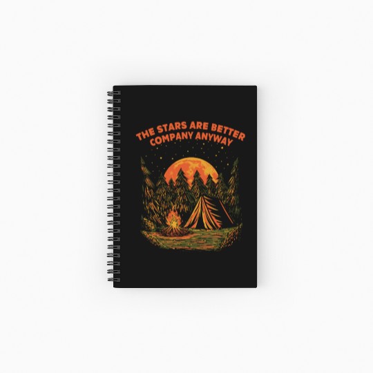 Stars Are Better Company Wildlife Camping Outdoor Spiral Notebooks   Ruled Line