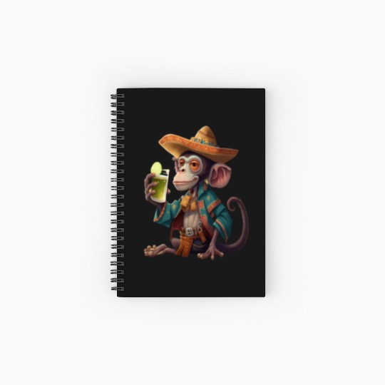 Spider Monkey Animal Lovers Mexican Cowboy Spider Spiral Notebooks   Ruled Line