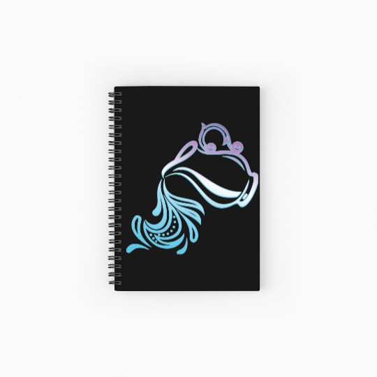 Aquarius Zodiac Air Sign Water Bearer Logo Spiral Notebooks   Ruled Line