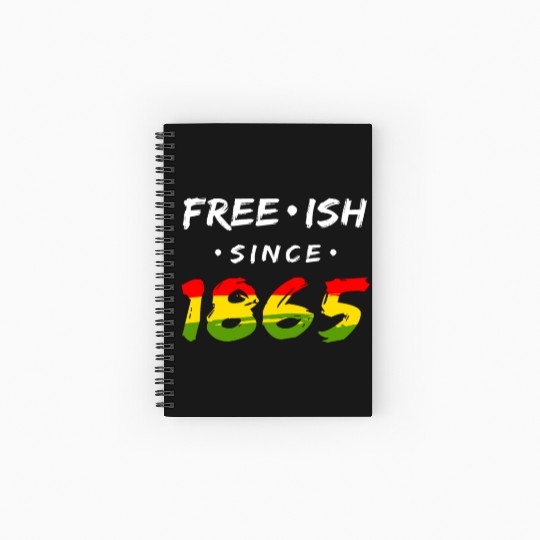 Juneteenth free since 1865 Black History US Africa Spiral Notebooks   Ruled Line