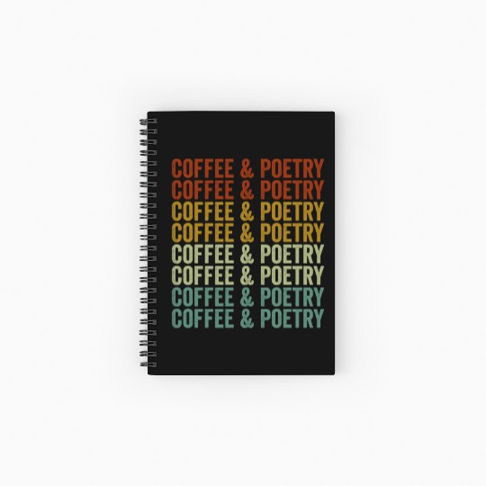 Coffee & Poetry Poetry Writer Poet Coffee Lover Spiral Notebooks   Ruled Line