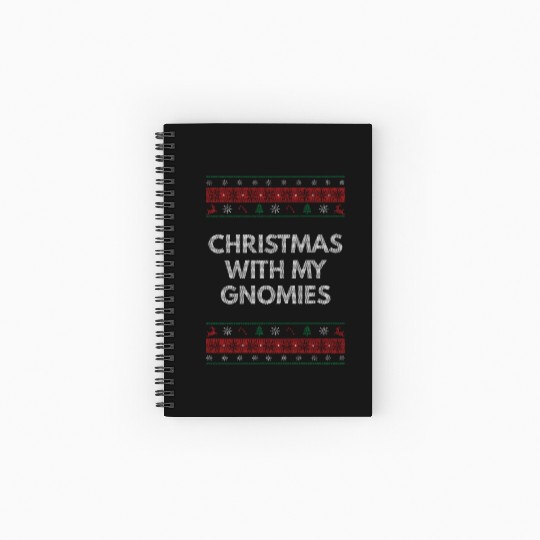 Christmas with My Gnomies Xmas Friends Christmas E Spiral Notebooks   Ruled Line