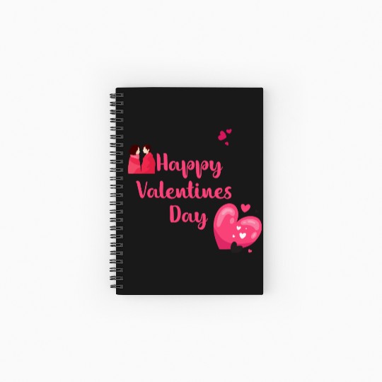 happy valentines day | valentines day gifts Spiral Notebooks   Ruled Line