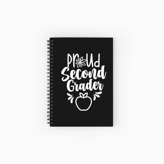 Proud Second Grader Teacher 2nd Grade School Spiral Notebooks   Ruled Line
