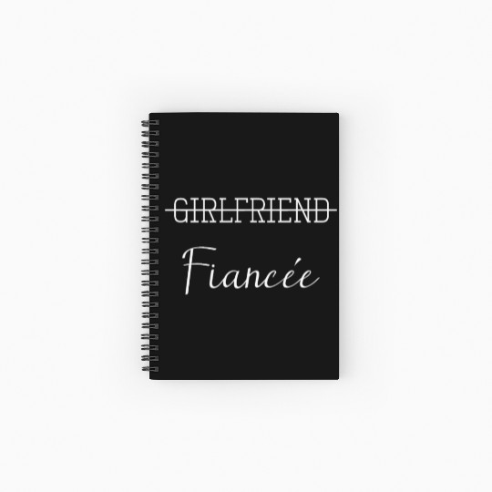 Girlfriend Fiancee Couple Engagement Engaged Spiral Notebooks   Ruled Line