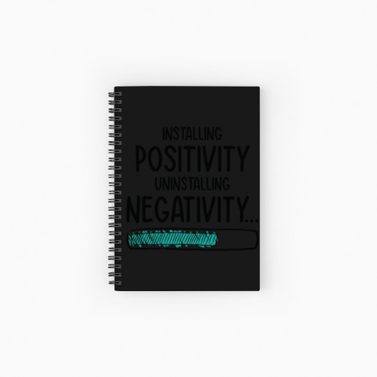 Installing Optimistic People Happiness Positive Spiral Notebooks   Ruled Line