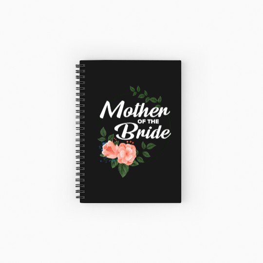 Mother of the Bride Floral Blush Wedding Gift desi Spiral Notebooks   Ruled Line