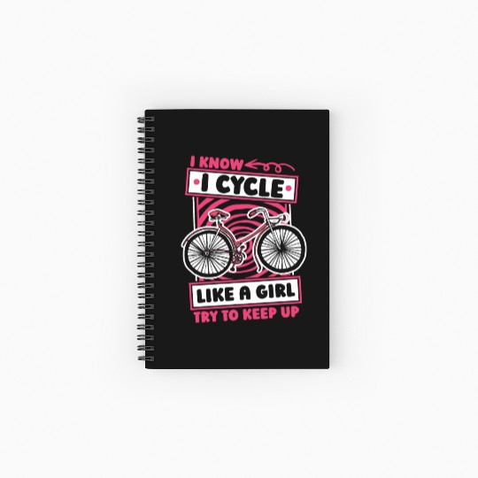 Cycling Cyclist Funny Spiral Notebooks   Ruled Line