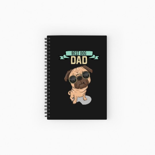 Best Dog Dad - Dog Lover Father Day Spiral Notebooks   Ruled Line