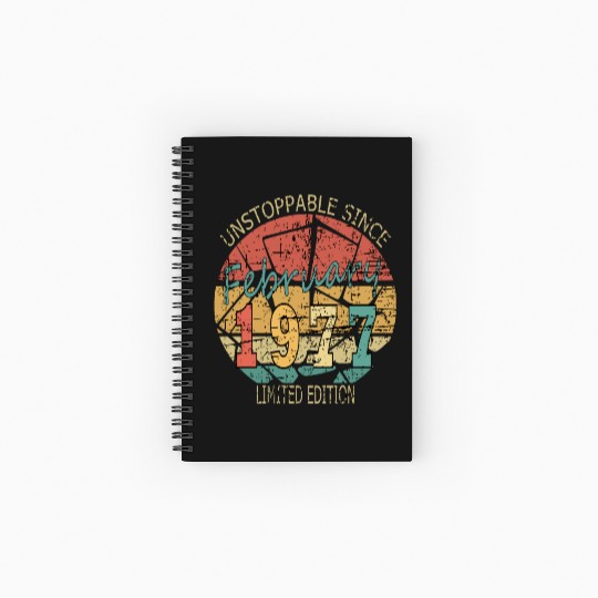 1977 Born Vintage Rose Gift Spiral Notebooks   Ruled Line