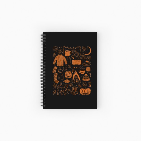 Easy Steps More Autumn Nights Halloween Reasons Spiral Notebooks   Ruled Line