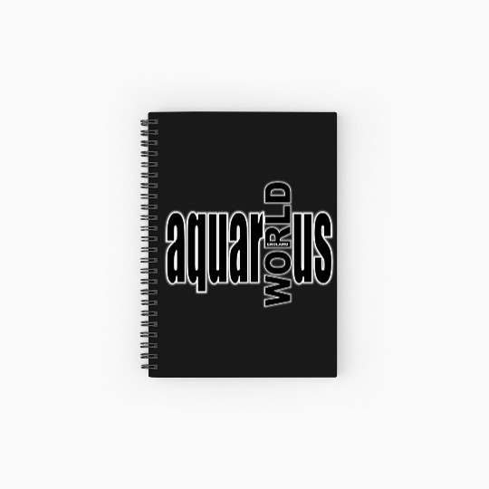 Aquarius WORLD bw Spiral Notebooks   Ruled Line