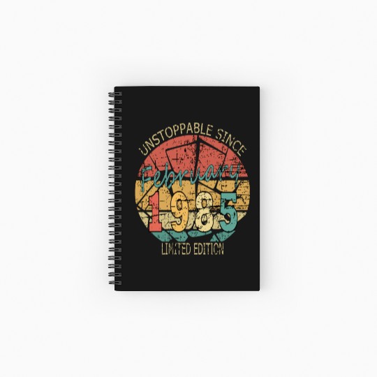 1985 Born Vintage Rose Gift Spiral Notebooks   Ruled Line