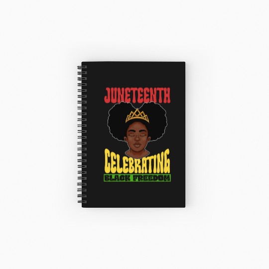 Juneteenth Celebrating Black Freedom 1865 African Spiral Notebooks   Ruled Line