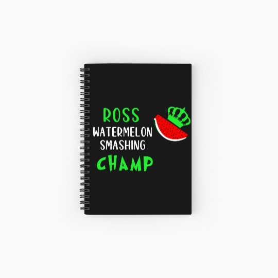 ROSS WATERMELON SMASHING CHAMP Spiral Notebooks   Ruled Line