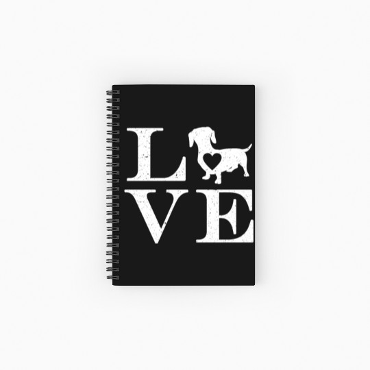 Dachshund Gift Dixie Wiener Doxie Dackel Spiral Notebooks   Ruled Line